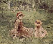 Berthe Morisot In the Moliketer-s garden painting